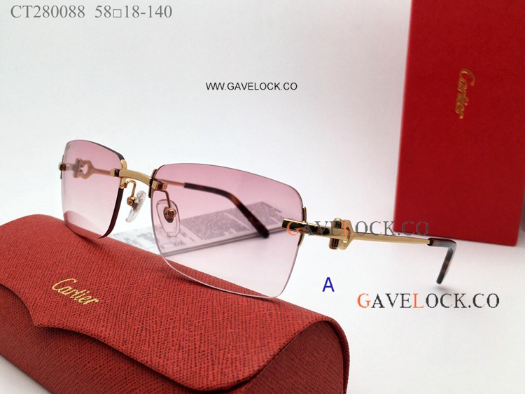 Première de Cartier ct280088 Sunglasses Rimless Pink Lens